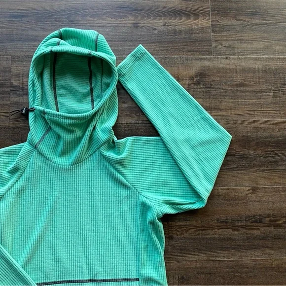 💚🏔2024 Melanzana V2 Microgrid Hoodie Lagoon (mint green) Mens Medium Melly